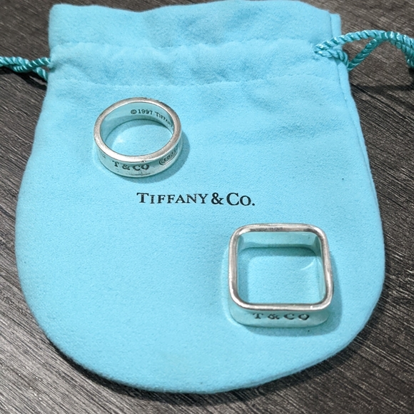 Tiffany & Co. 1837 Round & Square 925 rings - Picture 1 of 5